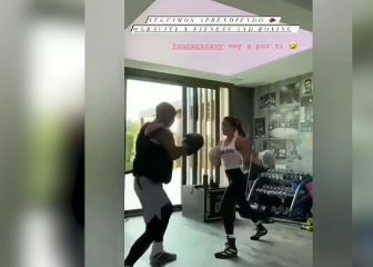 Antonella, esposa de Messi, muestra su habilidad en boxeo