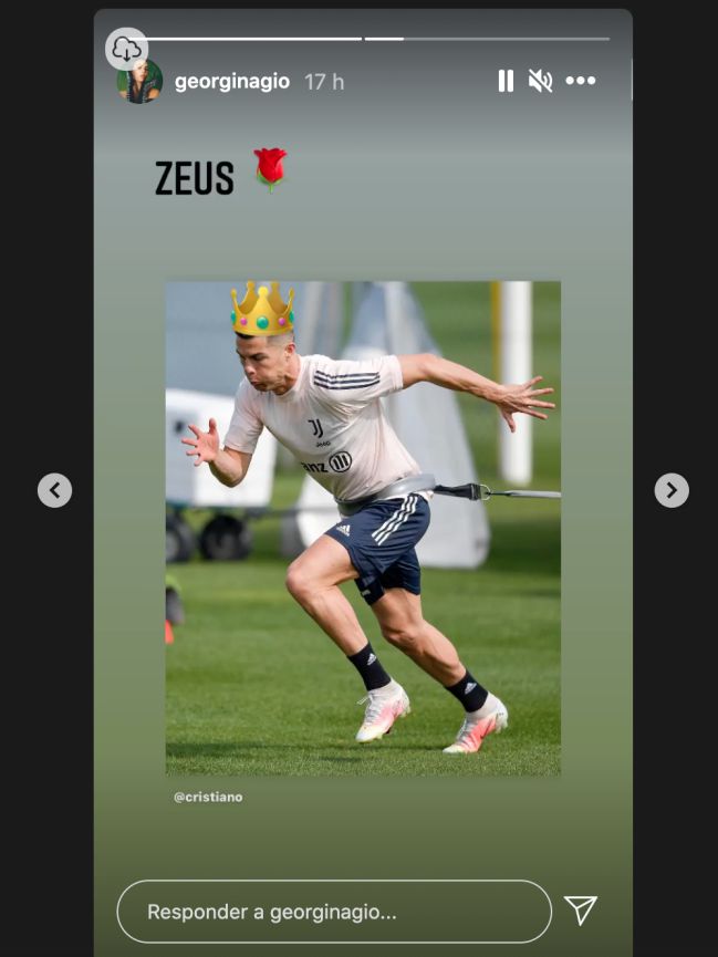 georgina rodríguez apodo cristiano ronaldo zeus juventus redes sociales real madrid rumores vuelta opinión guiño mensaje