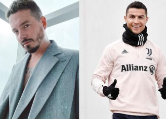 El guiño de J Balvin a Cristiano Ronaldo tras convertirse en máximo goleador histórico