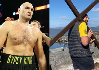 Tyson Fury y su celebración de Semana Santa: descalzo y arrastrando una cruz