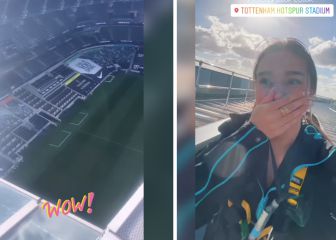 De las mayores locuras que se han visto: Reguilón y Marta suben al punto más alto del estadio del Tottenham