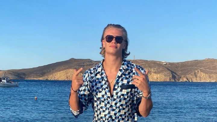 El estrambótico look de Erling Haaland