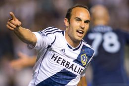 Landon Donovan cuando jugaba con los LA Galaxy