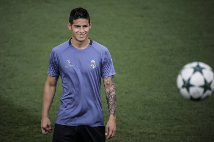 Sin la BBC, James será el galáctico ante el Espanyol