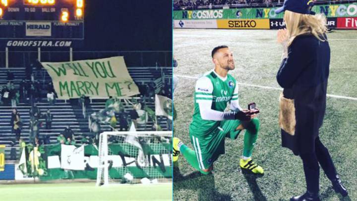 Danny Szetela le pide matrimonio a su novia después de la victoria de los New York Cosmos