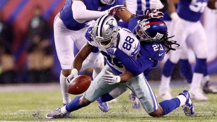 Los Giants ‘Dez-carrilan' la marcha triunfal de Cowboys