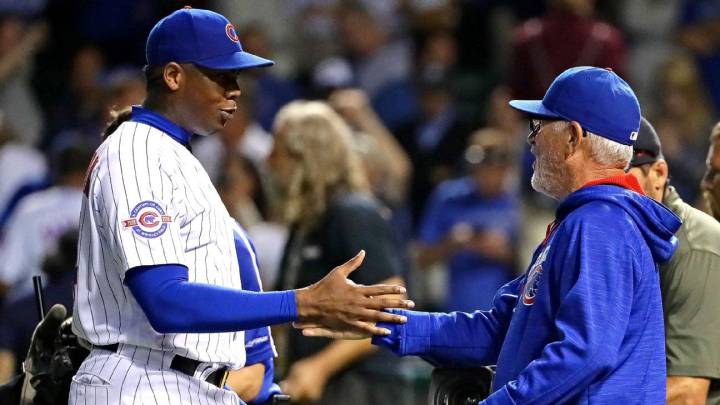 Aunque ya no estén ambos en los Chicago Cubs, tanto Aroldis Chapman como Joe Maddon han dado su opinión sobre el uso del cubano en playoffs.