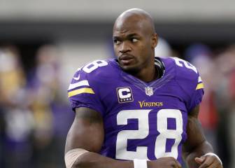Adrian Peterson visita hoy a los New England Patriots