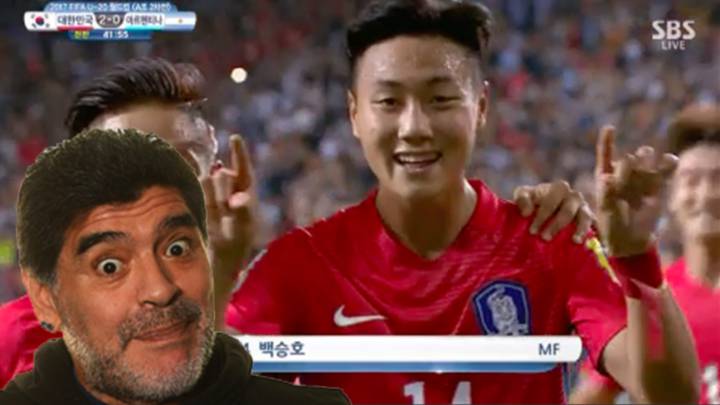 El trolleo épico a Maradona del coreano culé Paik Seung-Ho