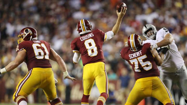 Cousins y los Redskins controlan a placer a los Raiders
