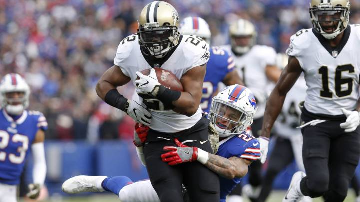 El backfield de los Saints, con Mark Ingram y Alvin Kamara a la cabeza, logró más de 300 yardas y 6 TDs.