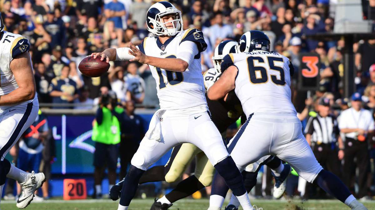 La defensa de Los Ángeles Rams maniató a Drew Brees e Mark Ingram, no así con Kamara, y Goff supo aprovechar la ausencia de Marshon Lattimore.