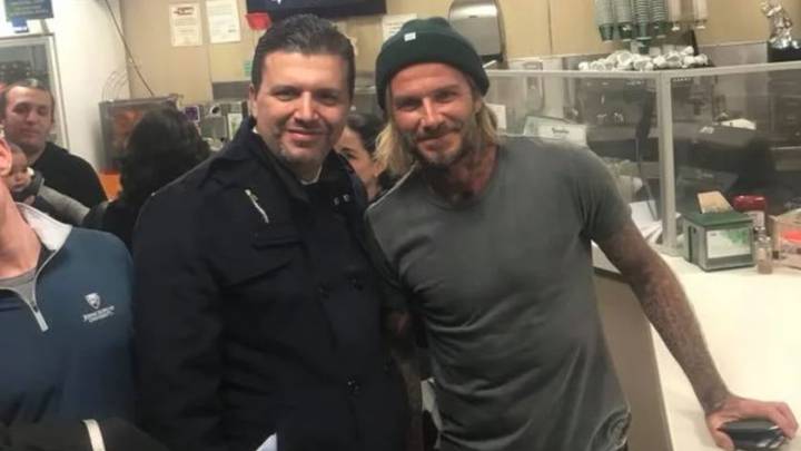 David Beckham cautivado con los sandwiches cubanos
