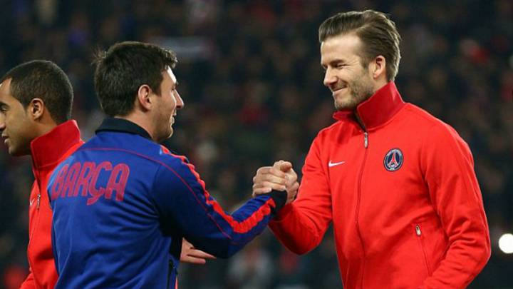 El mediocampista argentino felicitó a David Beckham por su nuevo equipo en el fútbol estadounidense y no desestimó una llamada entre ambos en el futuro.