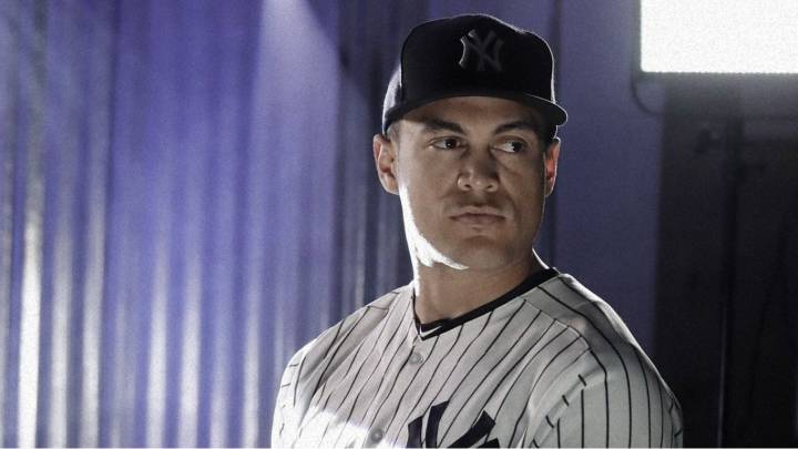 Así luce Giancarlo Stanton con la franela de los New York Yankees