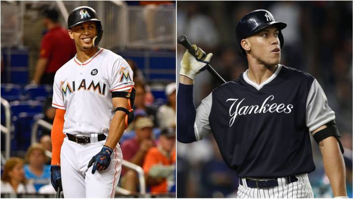 Giancarlo Stanton y Aaron Judge toman turno al bat