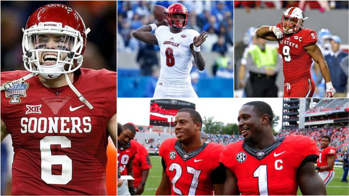 Baker Mayfield, Lamar Jackson, Bradley Chubb, Nick Chubb y Sonny Michel