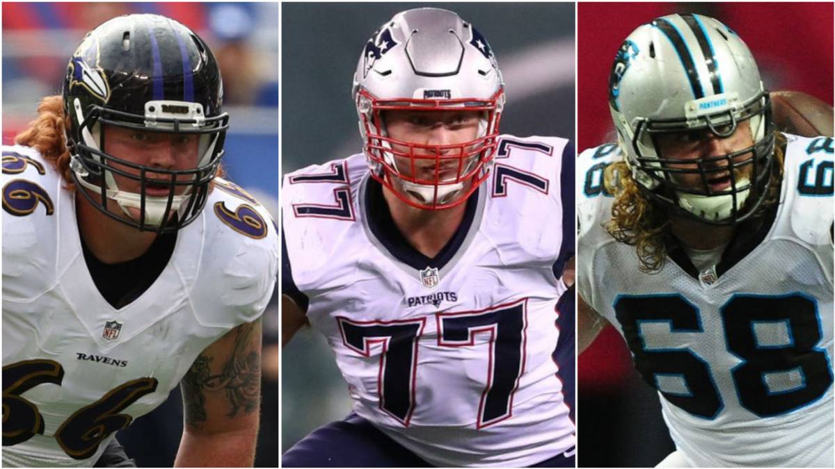 Ryan Janse, Nate Solder y Andrew Norwell
