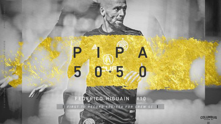 Federico Higuaín llegó a las 50 asistencias con el Columbus Crew