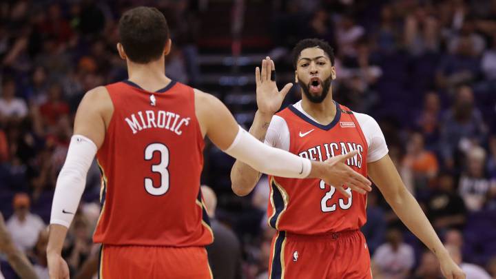 Nikola Mirotic y Anthony Davis