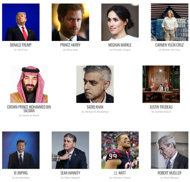 Donald Trump, Prince Harry y J.J. Watt comparten el mismo título.
