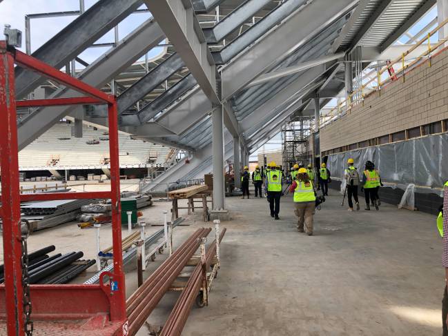 Allianz Field en construcción.