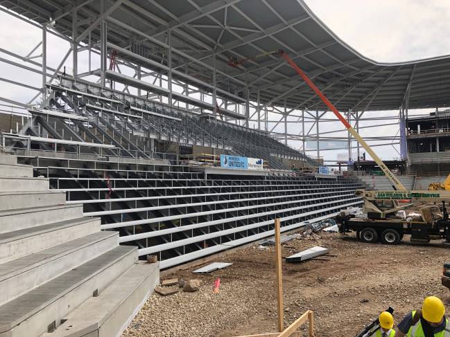Allianz Field en construcción.
