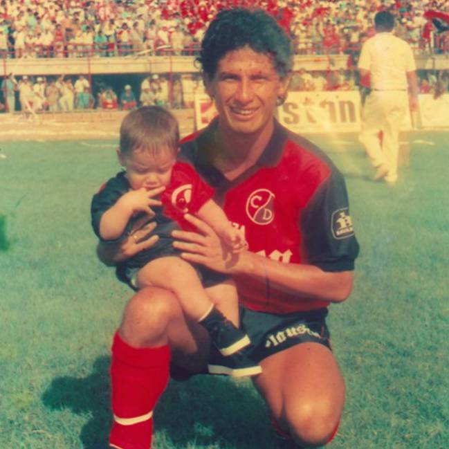James y su padre Wilson Rodríguez.