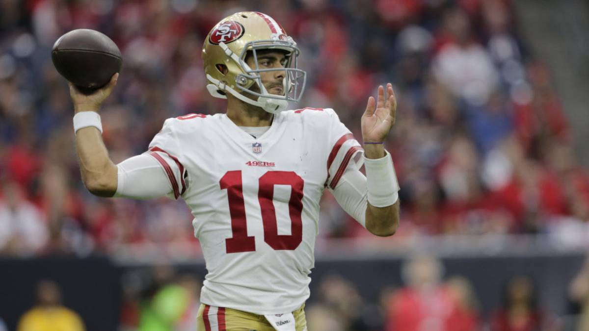 Jimmy Garoppolo y sus dificultades en la zona roja