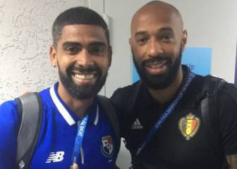 Thierry Henry charló con jugador panameño en Rusia