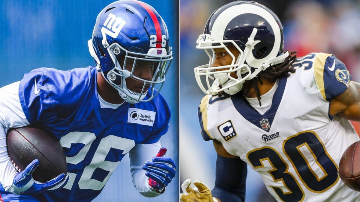 Saquon Barkley y Todd Gurley entrenan para ganarlo todo