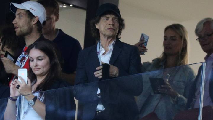 Mick Jagger, durante el Inglaterra vs Croacia