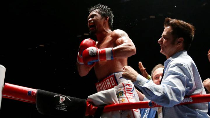 El boxeador filipino habló tras su regreso triunfal y el pugilista argentino Matthyse también declaró después de caer a la lona este sábado.