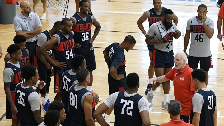 Gregg Popovich al mando del Team USA Basketball