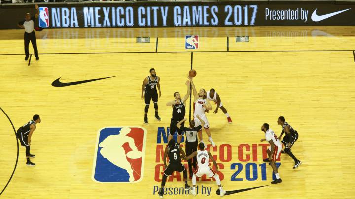Los Brooklyn Nets enfrentan al Miami Heat en un duelo celebrado en la Ciudad de México