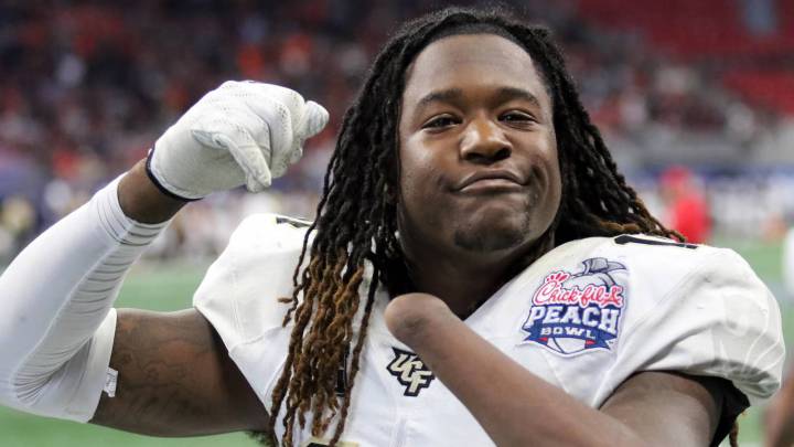 Shaquem Griffin cuando era parte de UCF de la NCAA