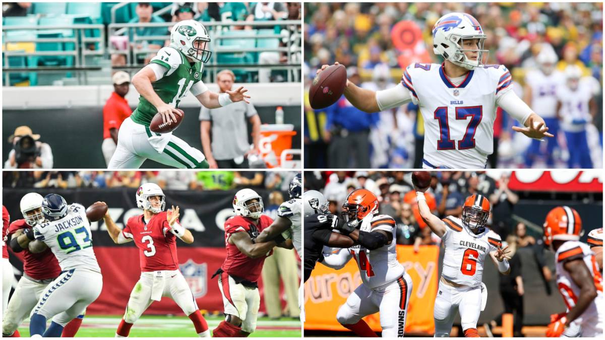 Baker Mayfield, Josh Rosen, Sam Darnold y Josh Allen