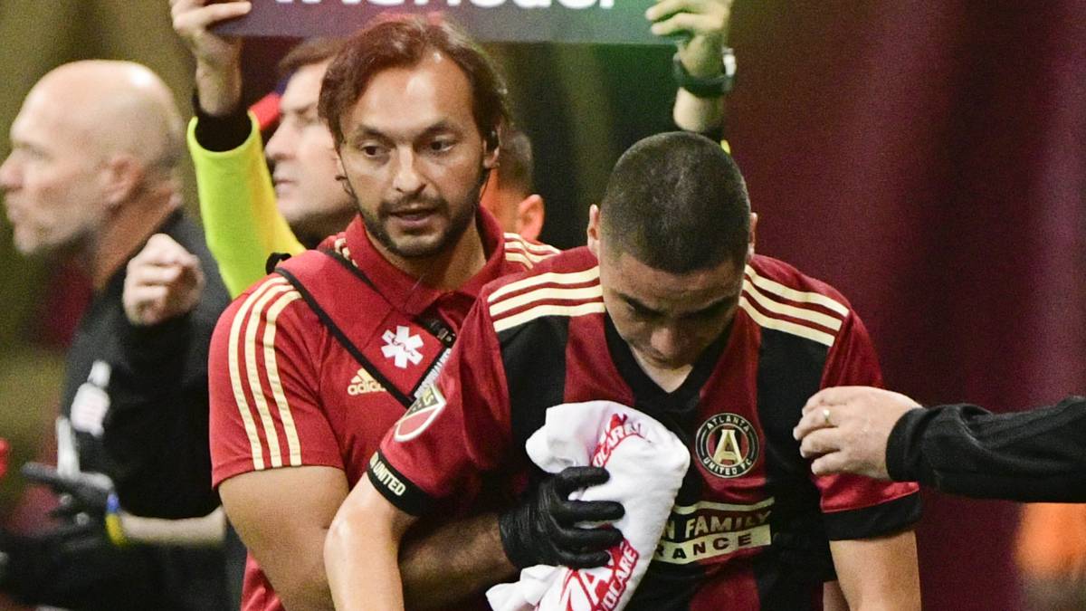 Miguel Almiron se perderá los últimos dos partidos de la temporada regular por la lesión que sufrió en el partido del sábado contra New England.