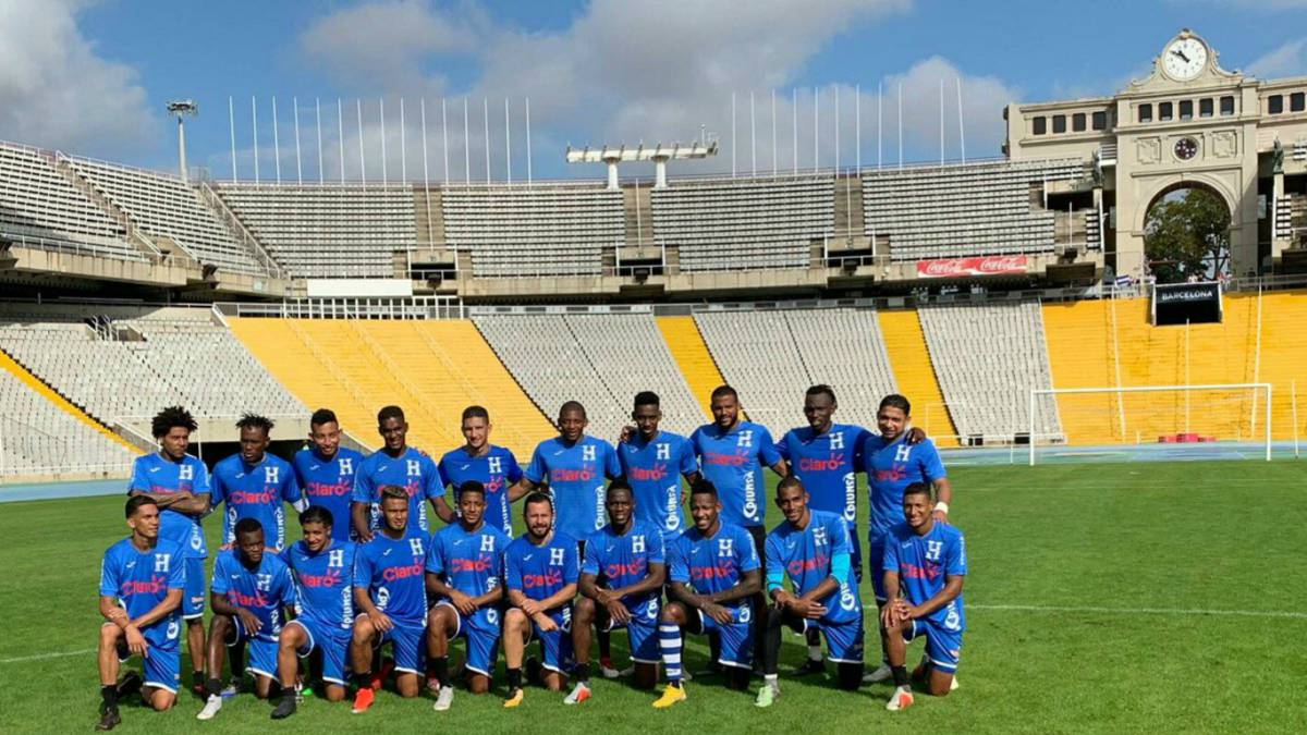 Honduras al final de sue entrenamiento en Barcelona