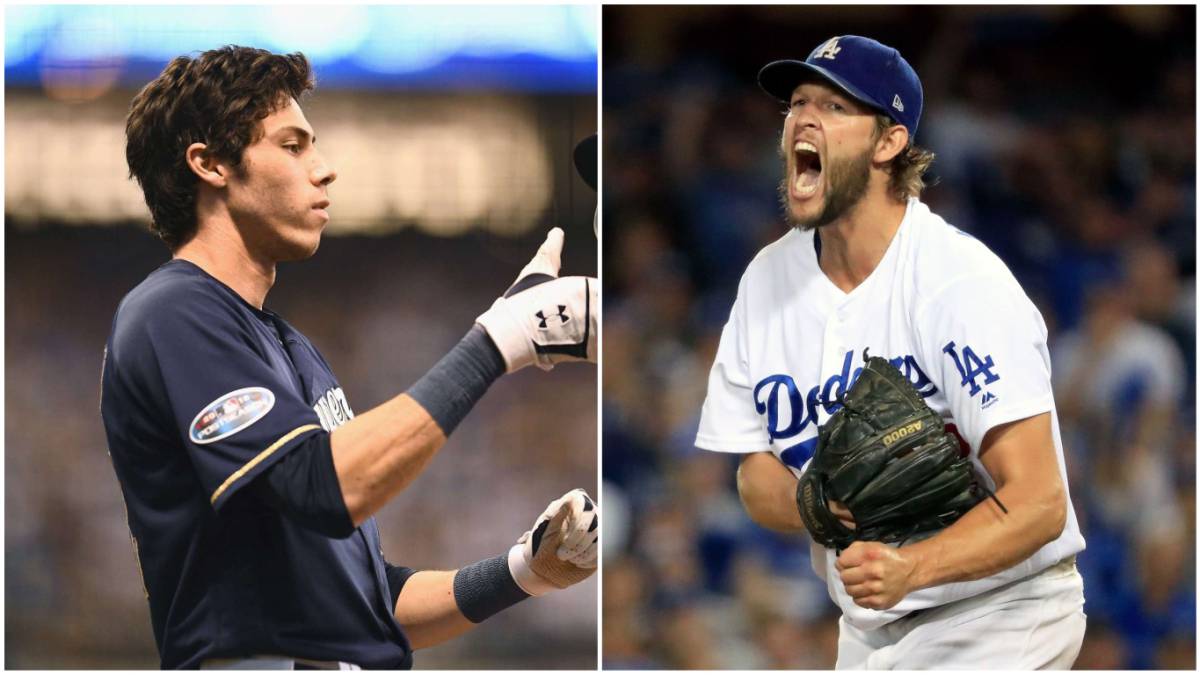 Christian Yelich y Clayton Kershaw