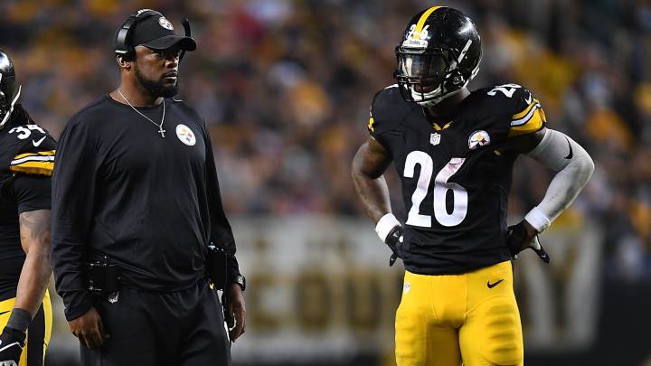 Le'Veon Bell y Mike Tomlin