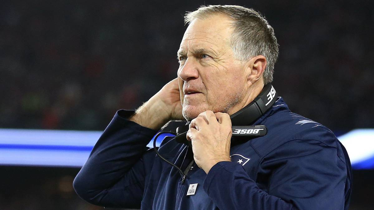 Bill Belichick en partido de Patriots
