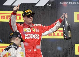 Raikkonen cortó racha de triunfos de Hamilton en USA