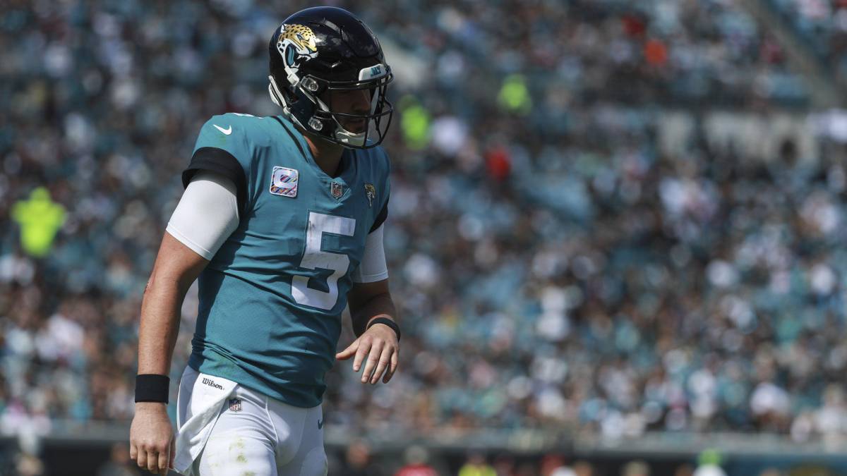 Blake Bortles en partido de Jaguars