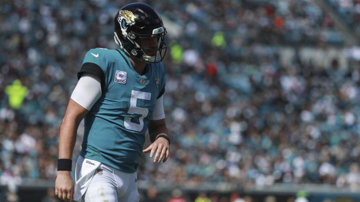 Blake Bortles en partido de Jaguars