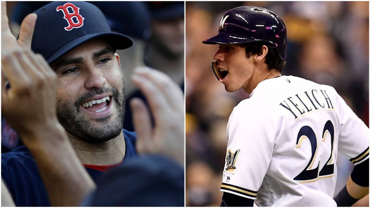 J.D. Martínez y Christian Yelich ganan premio "Hank Aaron"