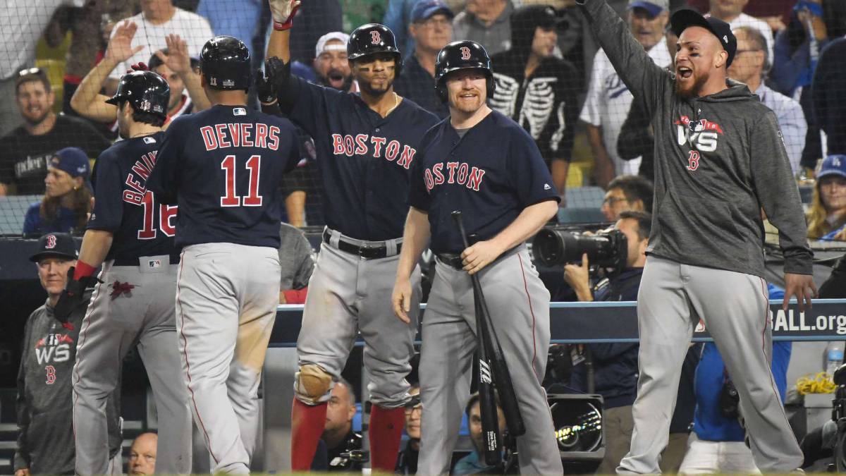 Novena de los Red Sox festeja