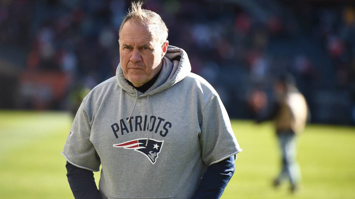 Bill Belichick en juego de los Patriots