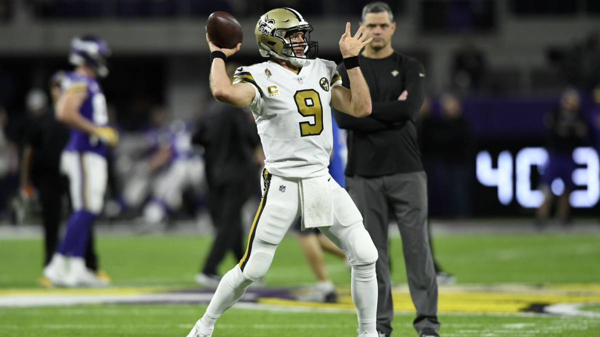 Drew Brees antes de enfrentar a Vikings