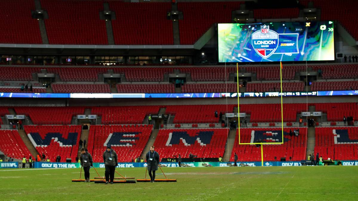 Wembley Stadium antes de partido de la NFL